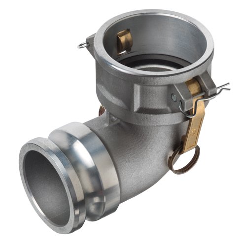 Kuriyama DA90-A200 Aluminum Cam and Groove Coupling, Type DA, 90 Degree Elbow Coupler/Adapter, 2, 250 PSI