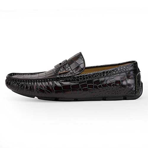 Mens Leather Penny Loafers, Casual Comfortable Driving Moccasins Business Dress Slip on Loafer Shoes for Men2