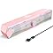 Tylubio Pc Speakers Computer Sound Bar with Stereo Sound, Flowing LED & Push-Button Control Computer Speaker for Desktop Laptop Monitor, USB Input Red