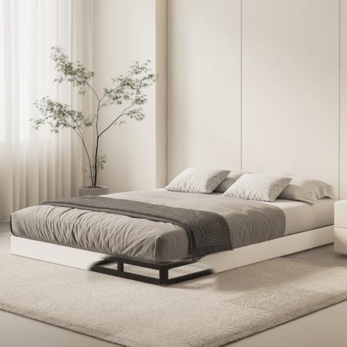 Lista de Base para Colchon King Size Top 5. 49 Oykomuc - Base de cama King con somier, perfil bajo de 5 pulgadas, base de colchón de metal de servicio pesado con capacidad de 3000 libras con funda de tela, fácil montaje,...