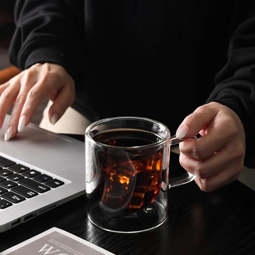 Set de 2 vasos de vidrio térmico NIRA.Z 12 oz miniatura 6