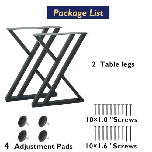 Image of K Group Metal Industrial Dining Modern Table Legs Desk Legs Base Coffee Table Bench Legs Night Stand Office Table 28 inch Triangle Shape Black DIY 28H x17.5 (1 Set of 2 pcs)