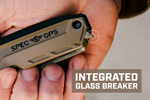 Spec Ops Faca utilitária dobrável, inclui 3 lâminas no armazenamento do cabo, 3% doado para veterano