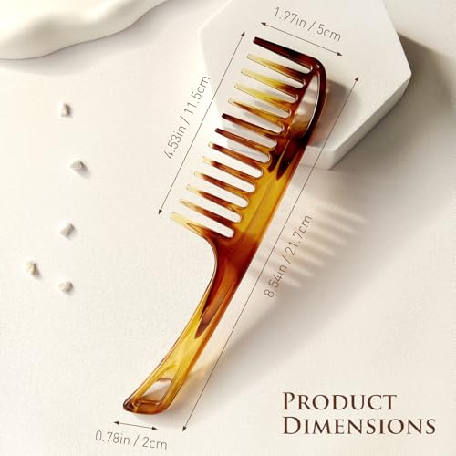 Peine desenredante ancho anti-frizz para cabello rizado miniatura 5