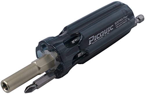 Picquic 88101B Sixpac Plus 7 Bit Multi-Bit Screwdriver, Bulk, Black #TOP1