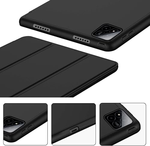 Image of TGK Trifold Cover for Xiaomi Mi Pad 7 11.2 inch Case /Pad 7 Pro with Pencil Holder (Black)