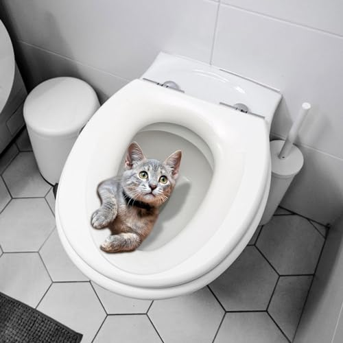 Pegatina para inodoro de gato como regalo original de hogar 8