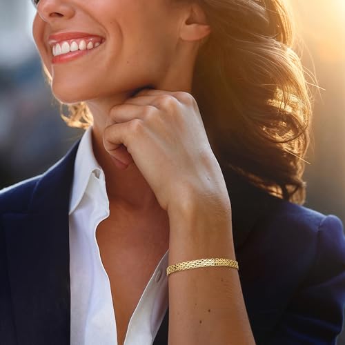 Ross-Simons Italian 18kt Yellow Gold Bismark-Link Bracelet2