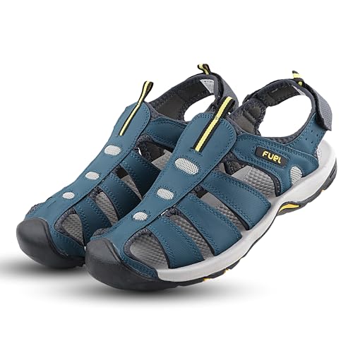 Image of FUEL Fisherman Sandals for Men Comfortable, Breathable & Flexible Stylish Casual Sandals Protective Bump Toe Perfect Outdoor Beach Anti-Skid Sports Footwear For Gents (Soldier-11)