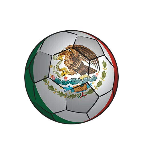 Imán decorativo balón de fútbol México 5 pulgadas