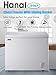 Chest Freezer WANAI 7.0 Cu.Ft Compact Chest Freezer White Deep Freezers Free-Standing Top Door Freezer Removable Basket and Adjustable 7 Thermostat Open Deep Freezer Energy Saving Garage Basement