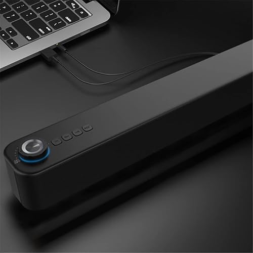 Miniatura 2 de JIAMEI - Altavoces de computadora altavoz de sonido envolvente para computadora PC laptop USB con cable reproductor de música dual mini barra de