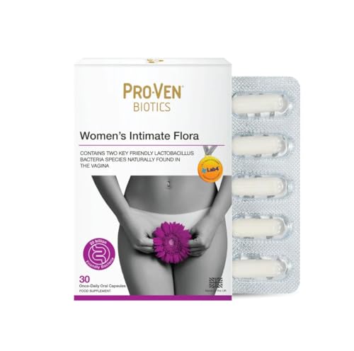 Proven Biotics Womens Intimate Flora | 30 Probiotic Capsules | 20 Billion Live Bacteria with Lactobacillus & Vitamins A D | for the Vaginal & Gut Microbiomes