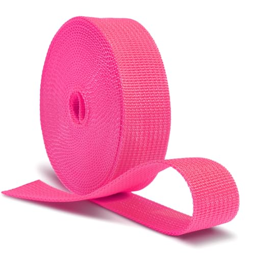Image of CooBigo 12 Yards Webbing 1 inch & 1.5 inch & 2 inch Polypropylene Webbing Strap 1 Inch 1.5 Inch 2 Inch Wide Webbing Strapping for Bags /Lawn Chair /Pool Solar Cover DIY Crafting