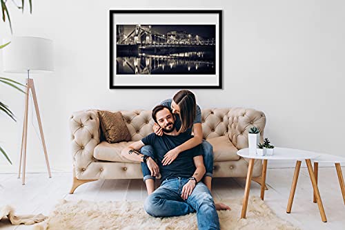 Affiche encadrée 70x50 cm Pont d'architecture Tulup en MDF