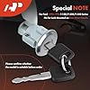 A-Premium Door Lock Cylinder & Keys Set Compatible with Ford F-150/F-250/F-350 Ranger Explorer Bronco Crown Victoria Tempo 2Dr. Thunderbird Escort Aerostar E-Series, F2UZ1522050A, F37Z1022050A #1