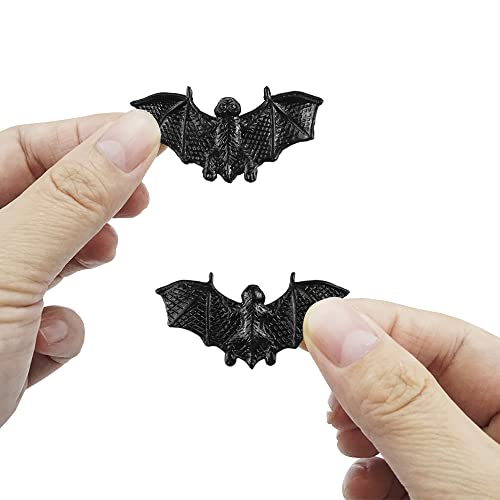 Saktopdeco 40 Pcs Black Bats Halloween Decoration Mini 3D Bat Plastic Toy Party Favor Artificial Bats For Crafts Creepy Scary Prank Toys #TOP3