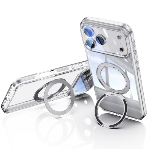 Étui compatible avec iPhone 15 Pro Max argent antichoc, coque arrière appareil photo et anneau