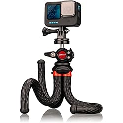Tripode Para Camara Gopro Lammcou Trípode Go Pro, Flexible Octopus Gorrila Pod y Montaje para Go Pro, Compatible con GoPro Hero Hero 12 11 10 9 Insta-360 X3 G3 Bendy Tripod Accesorio para Video Vlogging