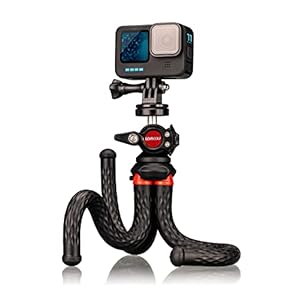 Lammcou Action Kamera Stativ, Flexibel Octopus Gorrila Ministativ Handstativ mit Actioncam Adapter, Multistativ Kompatibel mit GoPro Hero Hero 12 11 10 9 Sports Camera Tripod