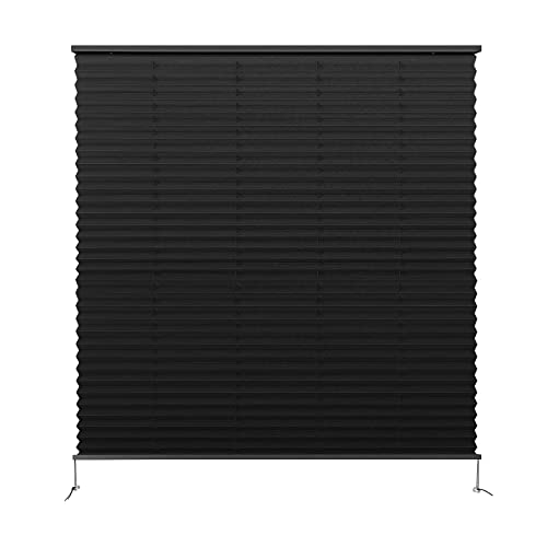 Image of Dulepax RV Blinds - Pleated Shades, 38 inch W x 38 inch L Black RV Window Shades for Camper, Travel Trailers, Motorhome's Window