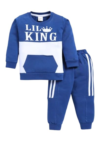 icepie Kids Cotton Casual Cute & Elegant Lil King Printed Clothing Set- Full Sleeve T-Shirt and Pyjama for Infants/Childs/Baby Boys (in Multicolor, Pack of 1)-picture-19