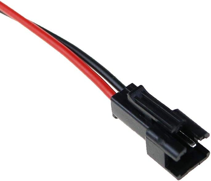 Davitu Electrical Equipments Supplies - LED strip Connector 2pin cable 20cm Terminals red black Wire JST Male Female plug cable Led Lamp Driver cable SMP 22AWG - (Color: 100 pairs)