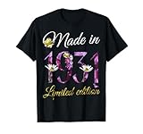 Made in 1931 Tee 94 Year Old Floral 1931 94th Birthday Gift T-Shirt