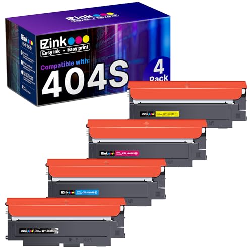 E-Z Ink Compatible Toner Cartridge Replacement for Samsung CLT-K404S CLT-C404S CLT-M404S CLT-Y404S CLT 404S to use with C480FW C430W SL-C430W SL-C480FW SL-C480FN Printer Tray (4 Pack)