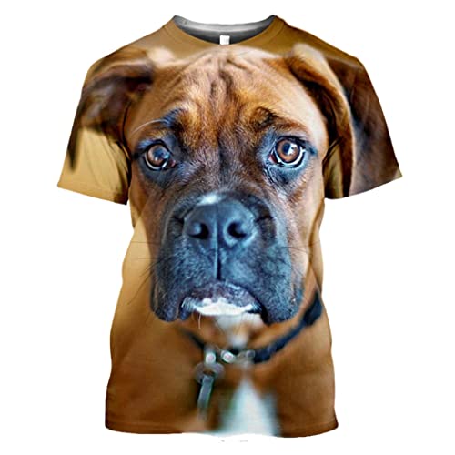 T-shirt imprimé 3D col rond pour vos sorties décontractées en été