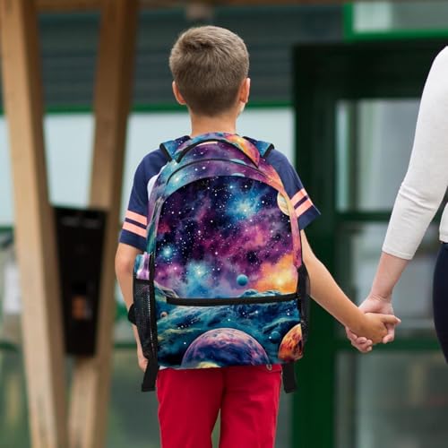 Sac à dos polyvalent imprimé galaxy planet 57 coloré grand format résistant - 6