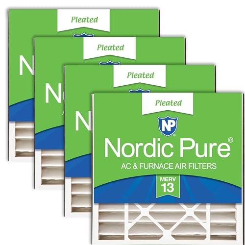 Image of Nordic Pure 20x20x5 Air Bear Replacement MERV 13 Air Filter 4 Pack | Actual Size: 19 11 /16 x 20 11 /16 x 4 15 /16 Trion Air Bear Replacement Fits 266649-103 Made in USA, Advanced HVAC Filtration