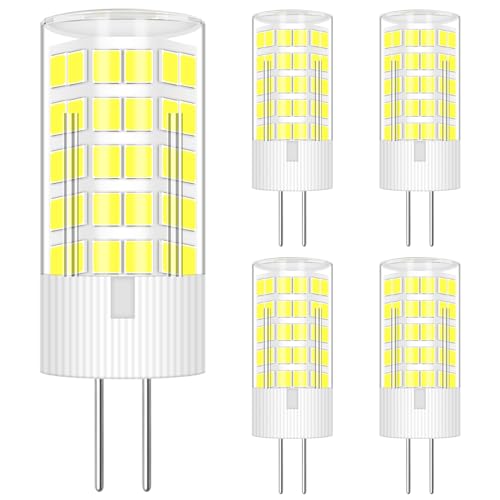TRIJZHOU G4 LED�d���AAC110-120V (��d��12V�ł͂���܂���) �����@�\�t�� 4W �����F 6000K 420LM 40W 45W���� �n���Q�� G4 �o�C�s���x�[�X�d�� �L���r�l�b�g�����C�g �V�[�����O���C�g 5�p�b�N