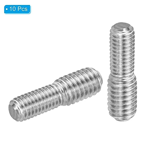 PATIKIL M5x10mm to M6x10mm Double End Threaded Stud Screw Bolt - Image 3