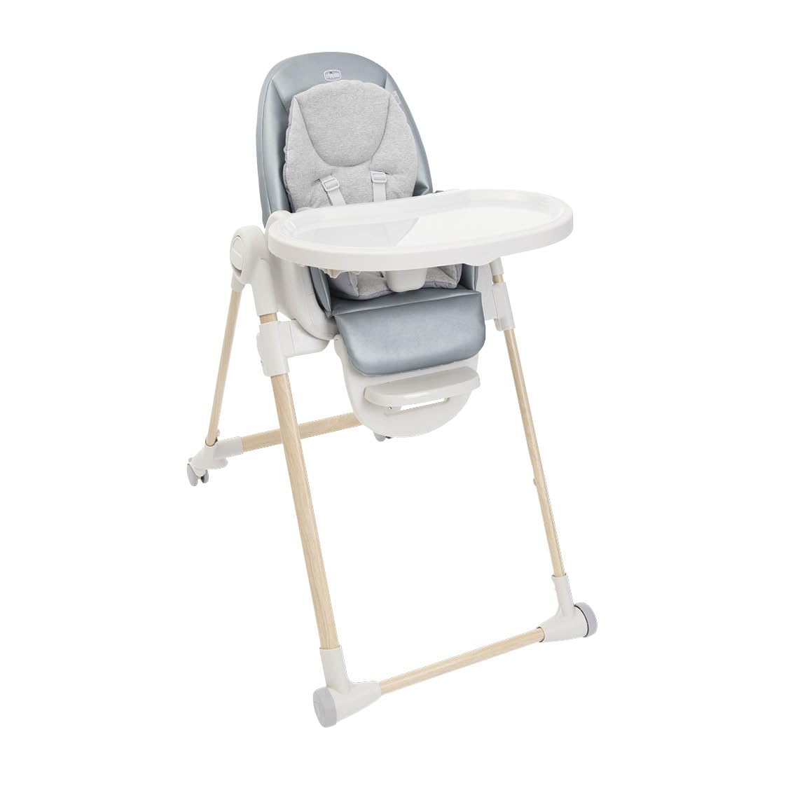Chicco Grün Polly Armonia Kinderhochstuhl Für Babys Von Geburt Bis 40 Kg, 9 Höhenstufen, 3 Neigungspositionen, Verstellbarer Fußstütze, Hochstuhl 3In1, Kompakt Verstaubar, 4 Räder, Modernes Design,