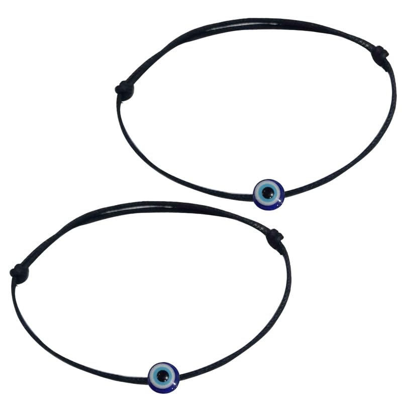 Rabdhira Handmade Different Color Evil Eye Bead With Different Color Cottan Thread Anklet/Nazariya Anklet For Girls | Pack Of 2 (B0CTHS1J14) Amazon Price History, Amazon Price Tracker