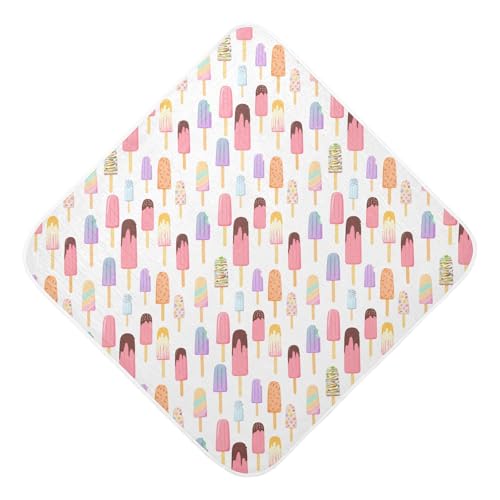 Msyxl Rainbow Popsicles Hooded Towel - Ultra Soft & Absorbent Muslin Cotton Bath Towel for Babies, Toddlers, Newborn - Boys & Girls Essential 30