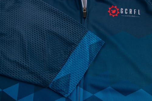GCRFL Conjunto feminino de jérsei de ciclismo de manga curta com bolso com zíper e 4D acolchoado, ro