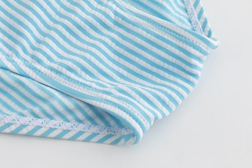 Image of LIZENS Girls Two Piece Striped Bikini Set Swimwear Flounce Ruffle Trim 2-12Years Beach Bathing Swimsuit