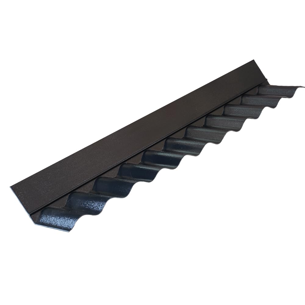Tg Supplies Black Pvc Wall Flashing For Corruplast Corrugated Roofing Sheets – Profile 76/18 – 836Mm