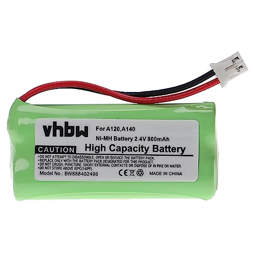 vhbw Batterie Compatible avec Siemens Gigaset A150, A16, A140 Blanc, A145, A160, A165 téléphone Fixe sans Fil (800mAh, 2,4V, NiMH)