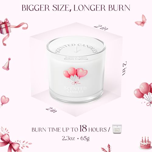 Image of CHILLFLAME Birthday Candles, Scented Candles Gift Set for Stress Relief, 6 Votive Candles for Women and Men, Birthday Candle Gifts for Women (6 Colors, 14 oz)