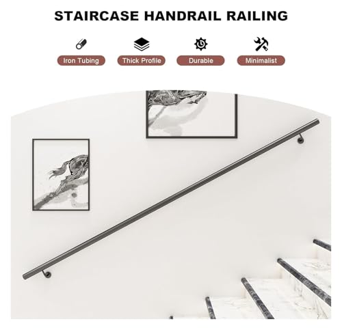 Kit de pasamanos de metal para escaleras de diseño robusto ajustable 6