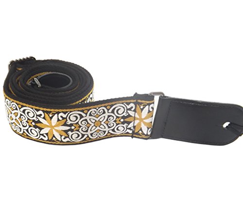 Sangle de guitare classique / acoustique / basse / électrique à motifs – Cuir et coton - Les Beatles, Paul McCartney, John Lennon, RIngo Starr, George Harrison Sangle de guitare classique / acoustique / basse / électrique à motifs – Cuir et coton – Image 3