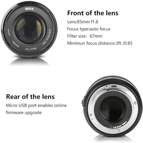 Meike 85mm F1.8 Lente Full Frame AF STM Lente de grande abertura com foco automático e teleobjetiva