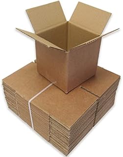 RelianceUK Pack of 20 6x6x6 Inches Cardboard Boxes | Single Wall Cardboard Boxes | Small Postal Box for Shipping & Packaging | Ideal for Mailing Small Parcel Items