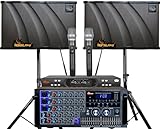 IDOLpro IP-3900II 3000W Mixing Amplifier & IPS-680 High Performance 10' Speaker Plus Wireless Microphone Karaoke System