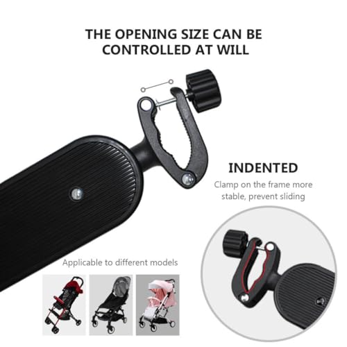 Image of Adjustable Stroller Footboard Pedal Universal Baby Footrest Plastic Stroller Accessories with Telescopic Extension for Various Models