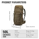 Zoom IMG-1 mardingtop 50l zaino militare tattico Zoom IMG-1 mardingtop 50l zaino militare tattico