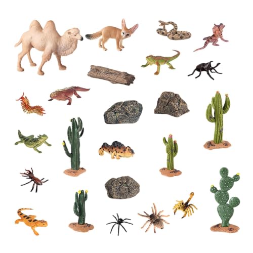 Juego de figuras de animales educativos del desierto para dioramas realistas